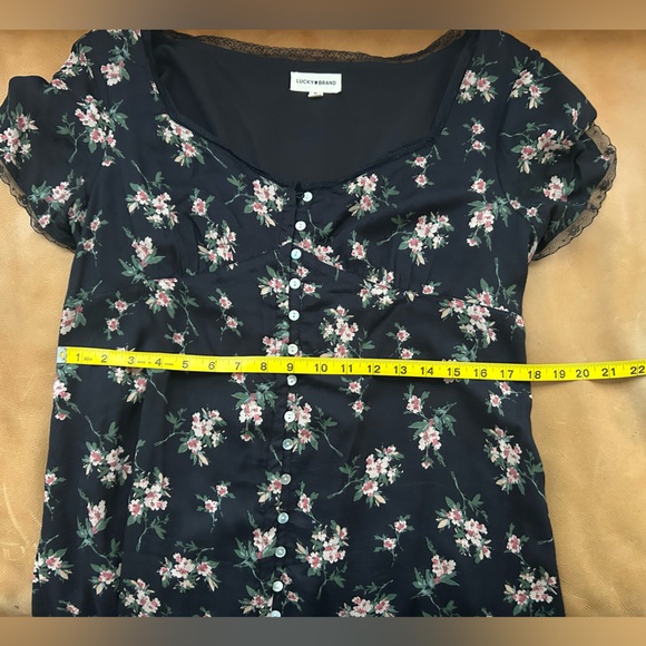 Lucky Brand Black Floral Midi Dress - Picture 6 of 9